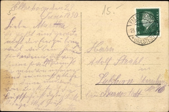 Postcard Elmshorn in the district of Pinneberg, Königsstrasse, shops