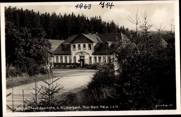 Postcard Stutzerbach Ilmenau Thuringian Forest, Waldgasthaus Auerhahn