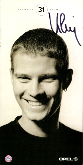 Autograph card Stephan Kling, FC Bavaria Munich, Opel, autograph