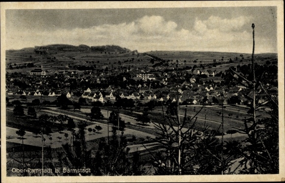 PC Ober Ramstadt in the Odenwald Hesse, panorama