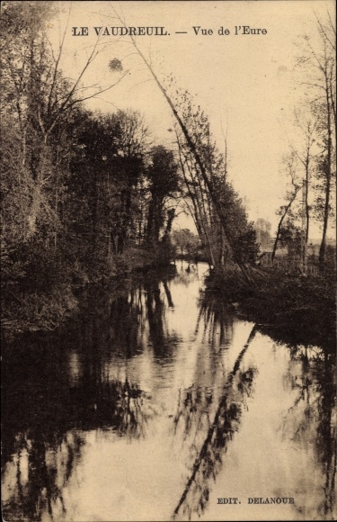 Postcard Le Vaudreuil Eure, View of the Eure