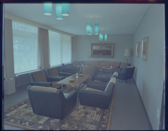 9 celluloid negatives Schwanewede in Lower Saxony, house, lounge, dining room