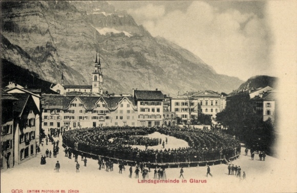 KP Glarus Kanton Glarus Szwajcaria, Landsgemeinde w Glarus