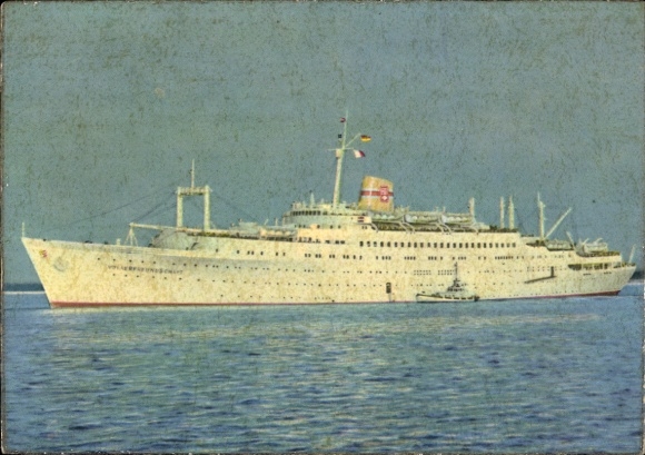 Postcard FDGB holiday ship MS Völkerfreundschaft