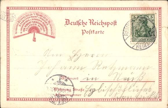 Chromo-Litho Küppelstein Westhausen Remscheid in the Bergisches Land, Küppelstein Castle