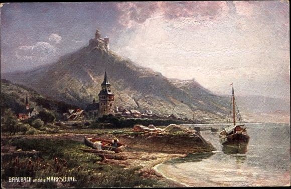 Artist PC Astudin, Braubach am Rhein, Marksburg, pilgrimage of the Lower Rhine to Bornhofen