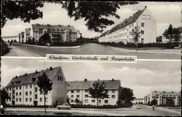 Ak Elmshorn in Sleeswijk-Holstein, Gerberstrasse en Reeperbahn