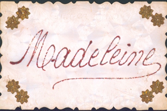 Glitter Letters Postcard First Name Madeleine