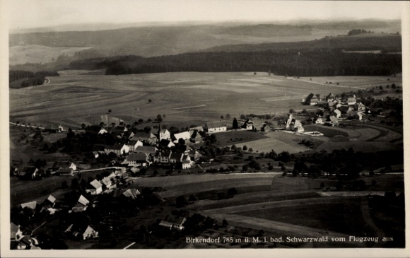 Ak Birkendorf im Schwarzwald Baden Württemberg, Fliegeraufnahme
