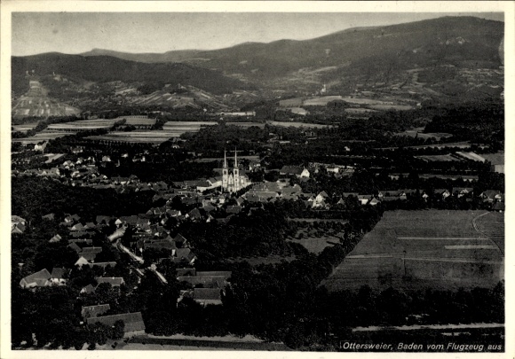 Ak Ottersweier in Baden Württemberg, Fliegeraufnahme
