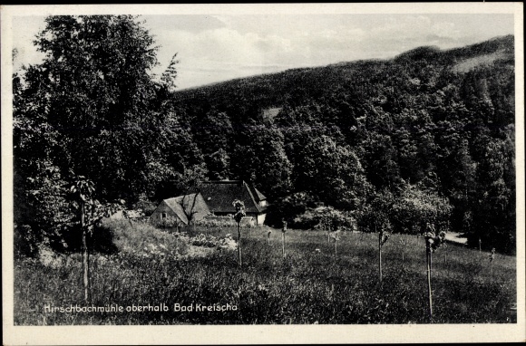 Postcard Bad Kreischa, Hirschbachmühle