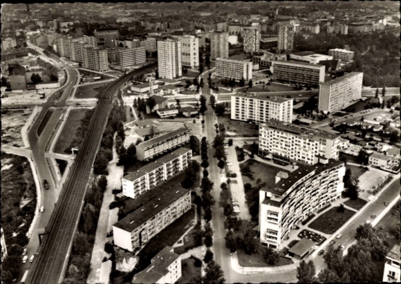 Ak Berlin Tiergarten, Luftbild vom Hansaviertel