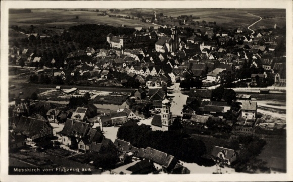 Ak Messkirch Meßkirch in de Schwäbische Alb Baden, luchtfoto
