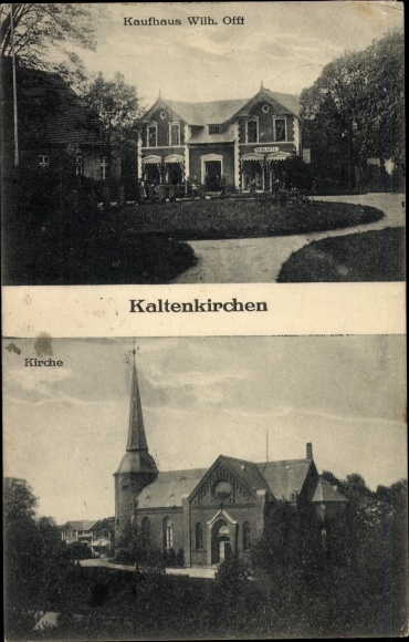 Ak Kaltenkirchen in Holstein, Kirche, Kaufhaus