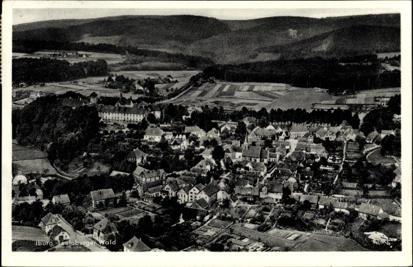 Postcard Bad Iburg am Teutoburg Forest, aerial view