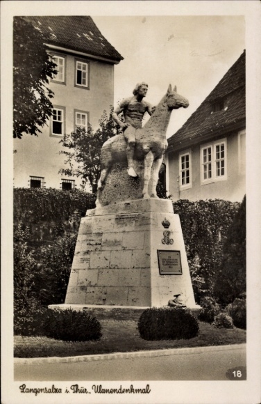 Postcard Bad Langensalza in Thuringia, Ulanendenkmal
