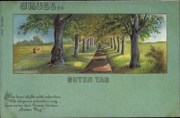 Postcard Ortspartie, I cannot write to you everything that I would like to write
