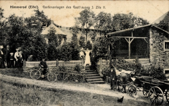Ak Himmerod Großlittgen in der Eifel, Gartenanlagen des Gasthauses J. Zils II