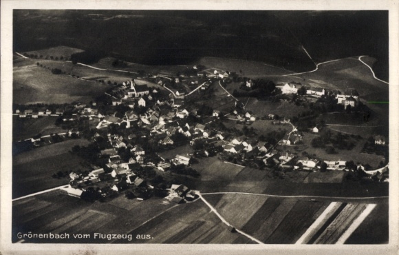 Postcard Bad Grönenbach in Allgäu, aerial photograph