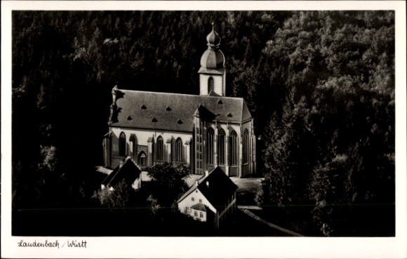 Postcard Laudenbach Weikersheim in Tauberfranken Württemberg, aerial photograph