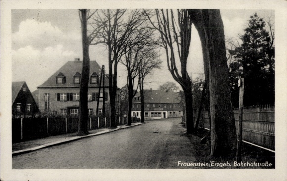 Ak Frauenstein im Erzgebirge, Bahnhofstraße