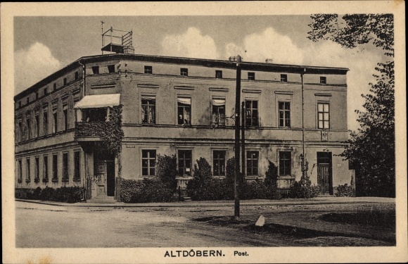 Postcard Altdöbern in Lower Lusatia, Post