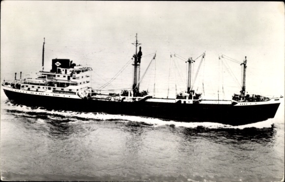 Postcard MV Congokust, MV Senegalkust, NV Nederlandse Tank and Paketvaart Mij.