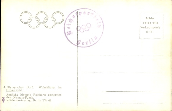 Ak Wustermark in Brandenburg, Olympisches Dorf, Wohnhäuser im Birkenwald