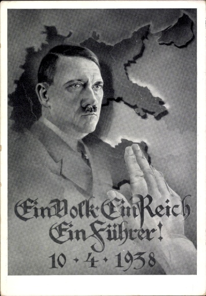 Artysta KP Jeden naród, jedna Rzesza, jeden wódz, 10.04.1938, Głosuj za Wielkimi Niemcami, Adolf Hitler
