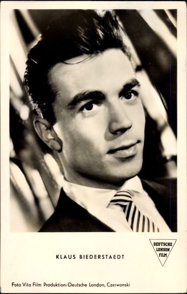 Postcard Actor Klaus Biederstaedt, portrait