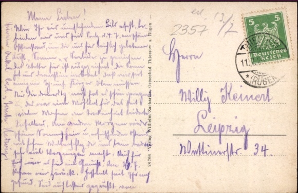Postcard Thiessow on Rügen, general view