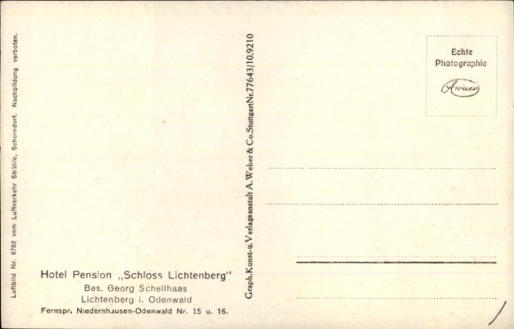 KP Lichtenberg Fischbachtal w Odenwaldzie, zamek Lichtenberg, zdjęcie lotnicze