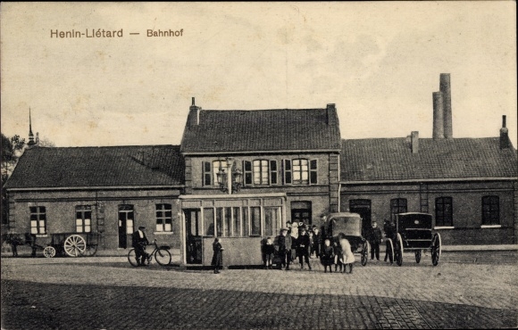 Postcard Hénin Liétard Hénin Beaumont Pas de Calais, Bahnhof