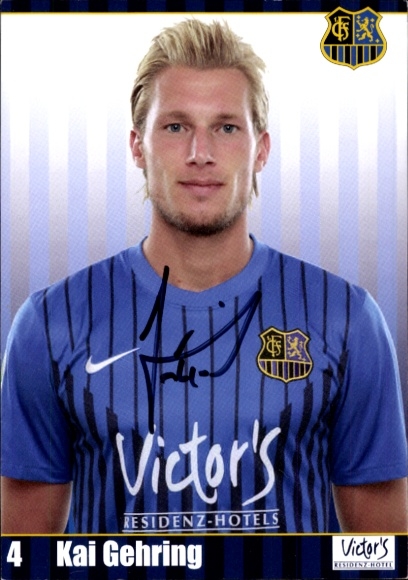 Autograph card footballer Kai Gehring, 1. FC Saarbrücken, autograph