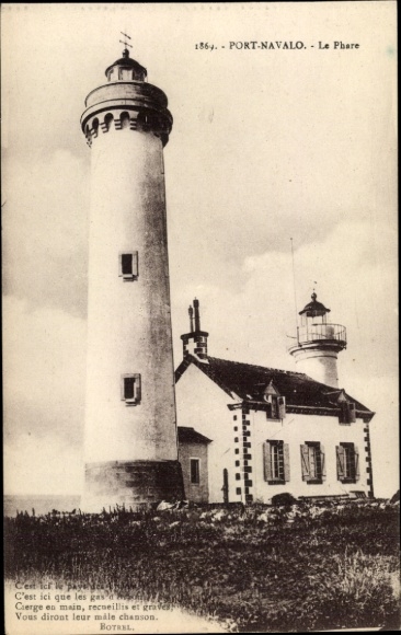 PC Port Navalo in Arzon Morbihan, lighthouse, , text in French, 1864
