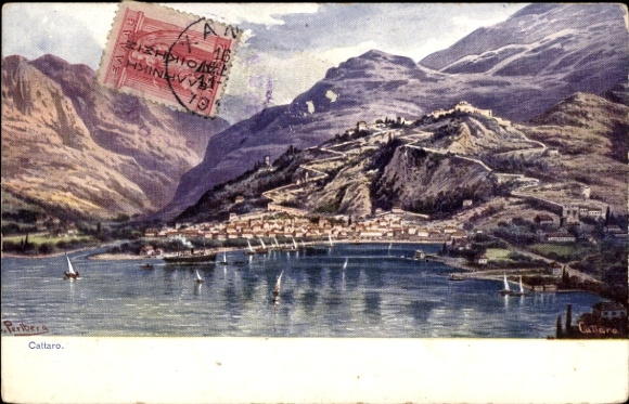 Artysta KP Perlberg, F., Kotor Cattaro Czarnogóra, Panorama