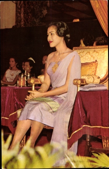 Postcard Thailand, Queen Sirikit, portrait