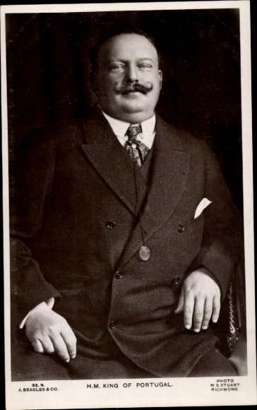 Ak König Karl I. von Portugal, Portrait