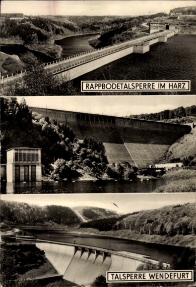 Ak Wendefurt Wendefurth Thale im Harz, Talsperre Wendefurt, Rappbodetalsperre
