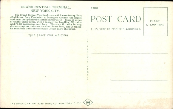 According to New York City USA, Grand Central Terminal Station