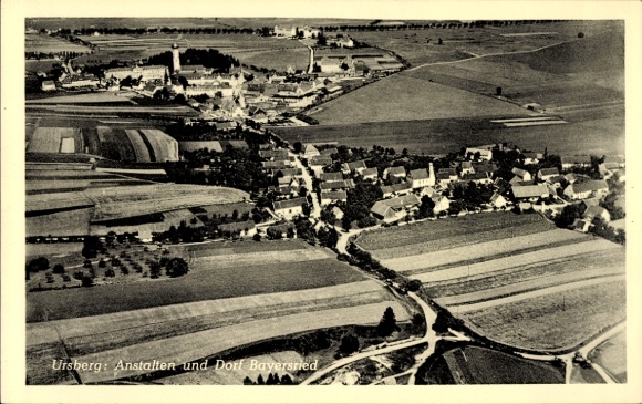 Ak Ursberg in Schwaben, Instellingen en Dorp Bayersried