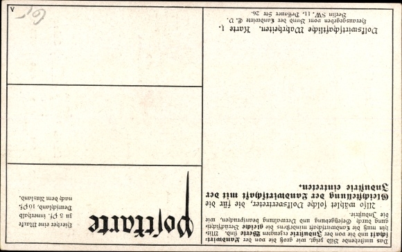 Postcard German agriculture, animal husbandry, industry, statistics, economic truths