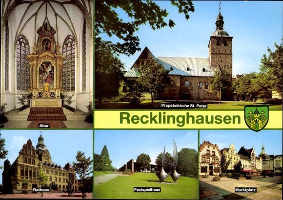 11 alte Ak Recklinghausen in Westfalen, diverse Ansichten