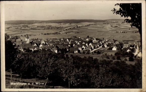 Ak Merklingen an der Würm Weil der Stadt in Württemberg, Gesamtansicht