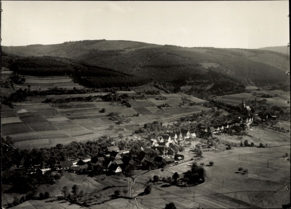 Photo Unter Schönmattenwag Forest Michelbach in the Odenwald Hesse, aerial photograph