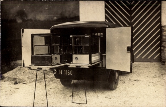 Foto Auto, Kofferraum, Straßenbahn-Miniatur