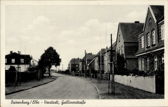 Postcard Boizenburg an der Elbe, suburb, Galliner Straße