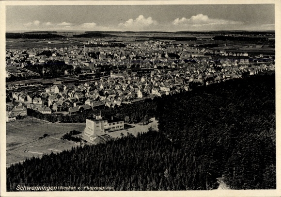 Ak Schwenningen am Neckar, luchtfoto
