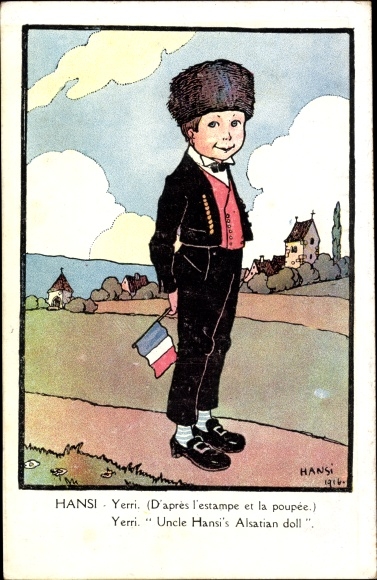 Artist PC Hansi, Yerri, boy in Alsatian folk costume