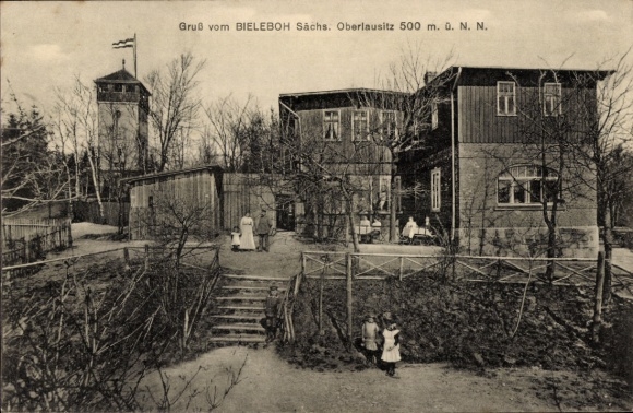 Ak Beiersdorf in Oberlausitz, Bieleboh, restaurant